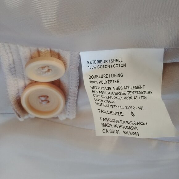 Tribal cream off white 100% cotton corduroy blazer jacket size 8 - Picture 14 of 14